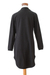 Cotton cardigan sweater, 'Onyx Winds' - Natural Cotton Cardigan Sweater in a Solid Onyx Hue (image 2c) thumbail