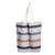 Cotton wine bottle bag, 'Here's To Earth' - Striped Cotton Wine Bottle Bag Handwoven in Guatemala