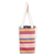 Foldable cotton wine bottle bag, 'Here's To Life' - colourful Handwoven Foldable Cotton Wine Bottle Bag