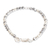Crystal beaded pendant bracelet, 'Glamorous Emotions' - Heart Pendant Bracelet with Silver and Crystal Beads