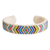 Beaded cuff bracelet, 'Walk in the Sun' - Beaded Cuff Bracelet with Rhombus Motif from El Salvador
