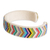 Beaded cuff bracelet, 'Walk in the Sun' - Beaded Cuff Bracelet with Rhombus Motif from El Salvador