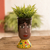 Ceramic flower pot, 'Santa Catarina's Giant' - Hand-Painted Dotted Ceramic Flower Pot from Guatemala (image 2) thumbail