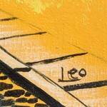 'San Sebastian Street' - Impressionist Oil Painting of Street & Volcano in Guatemala