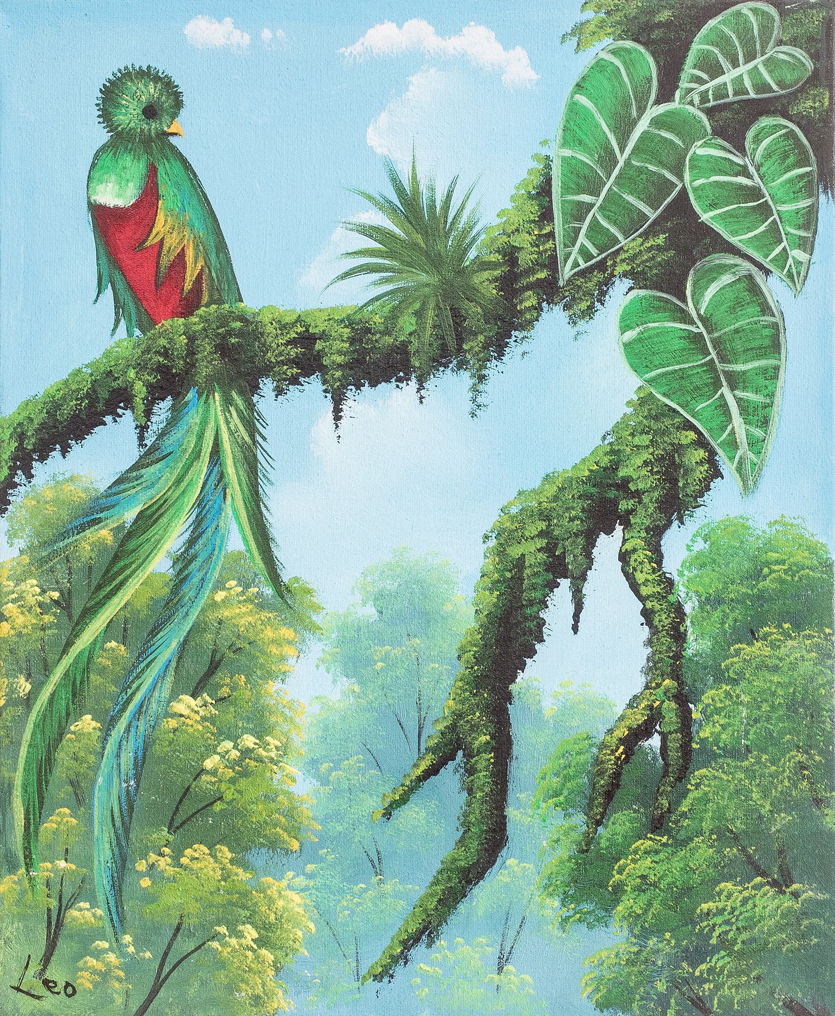 Learn to Paint two Macaws in a Tropical Forest!