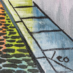 'Saint Francis Street' - Impressionist Oil Painting of Small Town Street in Guatemala