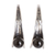 Jade drop earrings, 'Shadow Vitality' - Modern Sterling Silver Drop Earrings with Black Jade Jewels thumbail