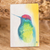 Wood magnet, 'colourful Hummingbird' - Pinewood Hummingbird Magnet Crafted and Painted by Hand