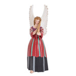 Ceramic figurine, 'Solola' - Hand-Painted Angel-Themed Folk Art Ceramic Figurine