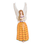 Ceramic angel sculpture, 'San Pedro Sacatepequez' - Colorful Hand-Painted Angel-Themed Ceramic Sculpture