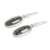 Jade dangle earrings, 'Oval Vitality' - Sterling Silver Dangle Earrings with Oval Jade Stones