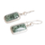 Jade dangle earrings, 'Geometric Vitality' - Sterling Silver Dangle Earrings with Rectangular Jade Stones