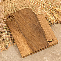 Wood cutting board, 'Love' - Wood Cutting or Serving Board Handcrafted in Guatemala