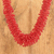 Beaded statement necklace, 'Red Textures' - Red Beaded Statement Necklace Hand-Crafted in Guatemala (image 2b) thumbail