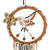 Glass beaded dreamcatcher, 'Caramel Nature' - Brown and Caramel Hummingbird Glass Beaded Dreamcatcher