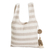 Cotton shopping bag, 'Eco-Friendly Style' - Eco-Friendly Reusable Ivory & Light Brown Shopping Tote Bag