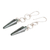 Jade dangle earrings, 'Pretty Pendulum' - Silver and Green Jade Dangle Earrings with Pendulum & Hoops (image 2c) thumbail