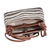 Leather-accented cotton sling bag, 'Beach Walk' - Handcrafted Leather-Accented Striped Onyx Cotton Sling Bag (image 2d) thumbail