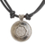 Nickel pendant necklace, 'Kej Emblem' - Mayan Astrology-Themed Nickel Pendant Necklace with Kej Sign