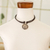 Collar colgante de níquel - Collar con colgante de níquel con temática de astrología maya con signo Toj