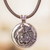 Nickel pendant necklace, 'Tz'ikin Emblem' - Mayan Astrology-Themed Pendant Necklace with Tz'ikin Sign