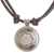 Nickel pendant necklace, 'Tz'ikin Emblem' - Mayan Astrology-Themed Pendant Necklace with Tz'ikin Sign