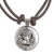 Nickel pendant necklace, 'I'x Emblem' - Mayan Astrology-Themed Nickel Pendant Necklace with I'x Sign