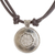 Nickel pendant necklace, 'Kan Emblem' - Mayan Astrology-Themed Nickel Pendant Necklace with Kan Sign