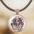 Collar colgante de níquel - Collar con colgante temático de astrología maya con signo Ajmaq