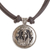 Nickel pendant necklace, 'Ajmaq Emblem' - Mayan Astrology-Themed Pendant Necklace with Ajmaq Sign