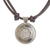Collar colgante de níquel, 'Emblema Kawok' - Collar colgante con temática de astrología maya con signo Kawok