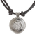 Nickel pendant necklace, 'E Emblem' - Mayan Astrology-Themed Pendant Necklace with E Sign