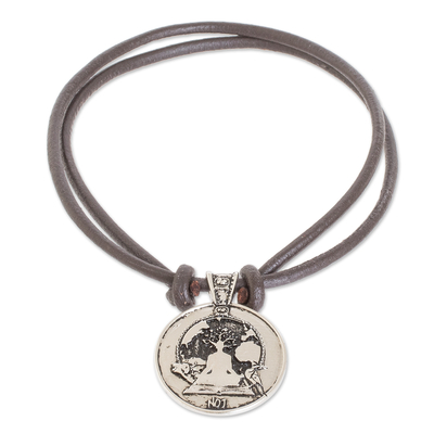 Collar colgante de níquel - Collar con colgante temático de astrología maya con signo No'j