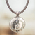 Collar colgante de níquel - Collar con colgante temático de astrología maya con signo Aq'ab'al