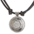 Nickel pendant necklace, 'K'at Emblem' - Mayan Astrology-Themed Pendant Necklace with K'at Sign