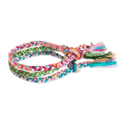 Braided friendship bracelets, 'Forever Loyal' (set of 3) - 3 Colorful Braided Friendship Bracelets Made in Guatemala