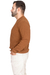 Men's cotton pullover sweater, 'Sporting Elegance in Sepia' - Men's Sepia Cotton Pullover Sweater Knit in Guatemala (image 2b) thumbail
