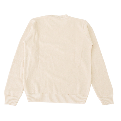 Men's recycled cotton pullover sweater, 'Sporting Elegance in Alabaster' - Men's Alabaster Cotton Pullover Sweater Knit in Guatemala
