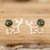 Jade button earrings, 'Serenity Trunks' - Elephant-Themed Green Jade Button Earrings from Guatemala (image 2) thumbail