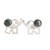 Jade button earrings, 'Serenity Trunks' - Elephant-Themed Green Jade Button Earrings from Guatemala thumbail