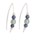 Jade and lapis lazuli drop earrings, 'Energy Mix' - Polished Jade and Lapis Lazuli Drop Earrings from Guatemala thumbail