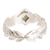 Jade single stone ring, 'Serene Laurels' - Leafy Sterling Silver Single Stone Ring with Green Jade Gem (image 2d) thumbail