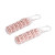 Glass beaded dangle earrings, 'Pink Pillars' - Gleaming Pink Glass Beaded Dangle Earrings from El Salvador