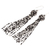 Beaded waterfall earrings, 'Fiesta in Black' - Black Glass Beaded Waterfall Earrings with 925 Silver Hooks (image 2c) thumbail