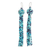 Beaded waterfall earrings, 'Fiesta in Aqua' - Aqua & Blue Glass Beaded Waterfall Earrings with Silver Hook thumbail