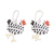 Beaded dangle earrings, 'Happy Hen' - Hen-Shaped Beaded Dangle Earrings with 925 Silver Hooks thumbail