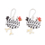 Beaded dangle earrings, 'Happy Hen' - Hen-Shaped Beaded Dangle Earrings with 925 Silver Hooks