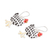 Beaded dangle earrings, 'Happy Hen' - Hen-Shaped Beaded Dangle Earrings with 925 Silver Hooks (image 2b) thumbail