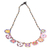 Beaded pendant necklace, 'Bright Traditions' - Handmade Bunting-Themed Glass Beaded Pendant Necklace (image 2b) thumbail
