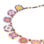 Beaded pendant necklace, 'Bright Traditions' - Handmade Bunting-Themed Glass Beaded Pendant Necklace (image 2c) thumbail
